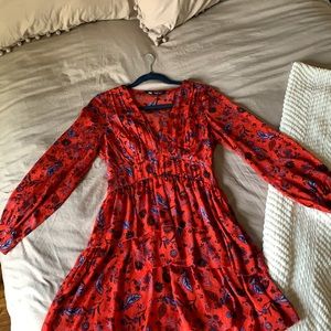 Red Floral Mini Dress